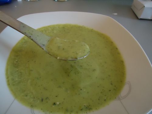 velouté de courgettes et chèvre