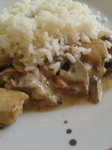 sauté poulet lait coco et champignons