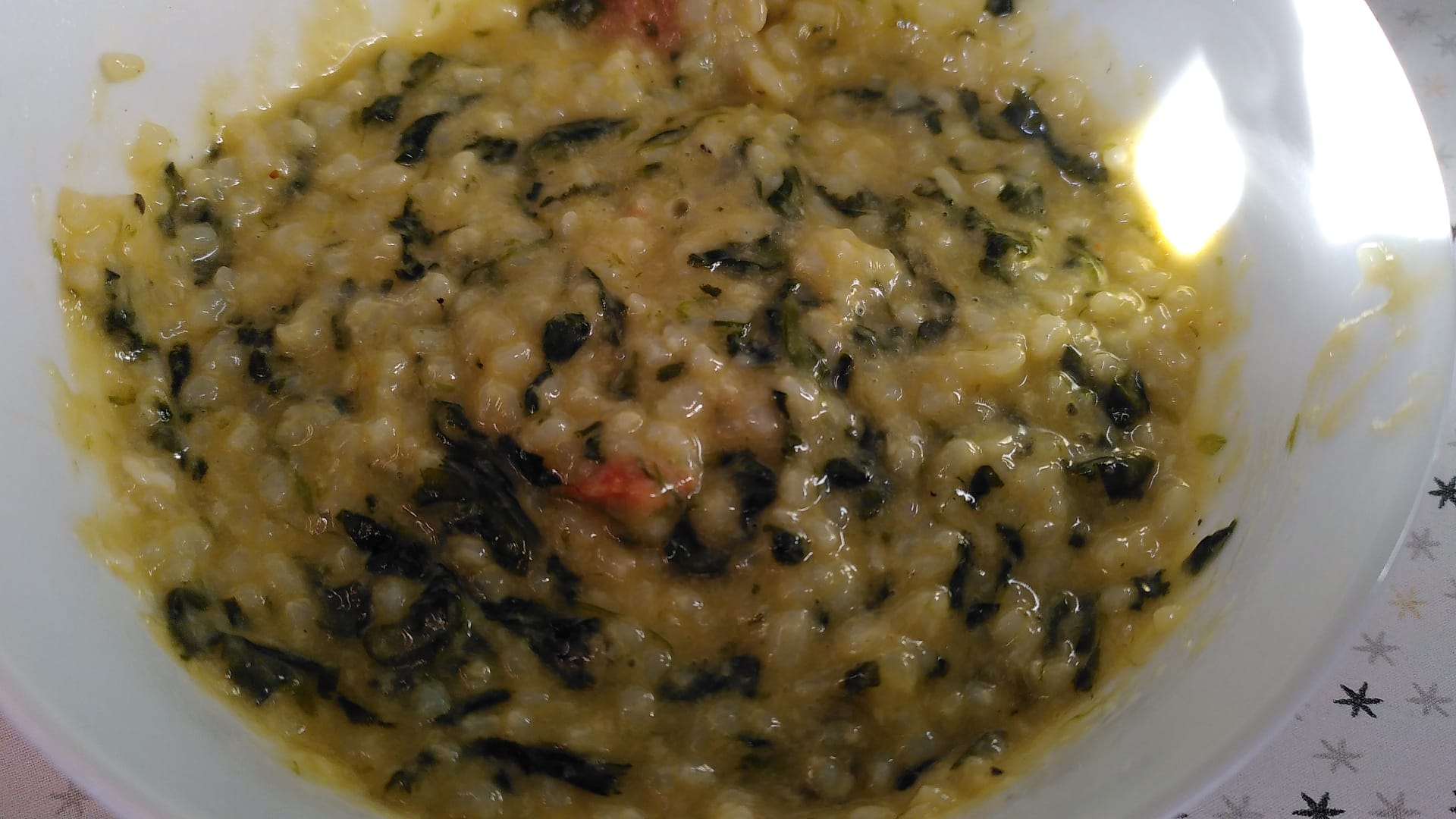 Risotto aux épinards et chorizo